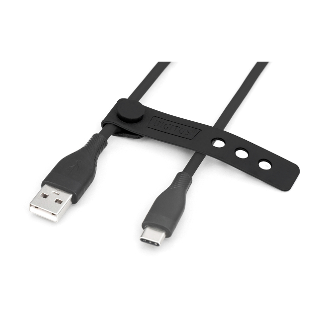 Aplicación del Digitus Cable de conexión USB-C de silicona, 0,5 m, negro