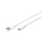 Digitus Cable de conexión USB-C de silicona, 0,5 m, blanco