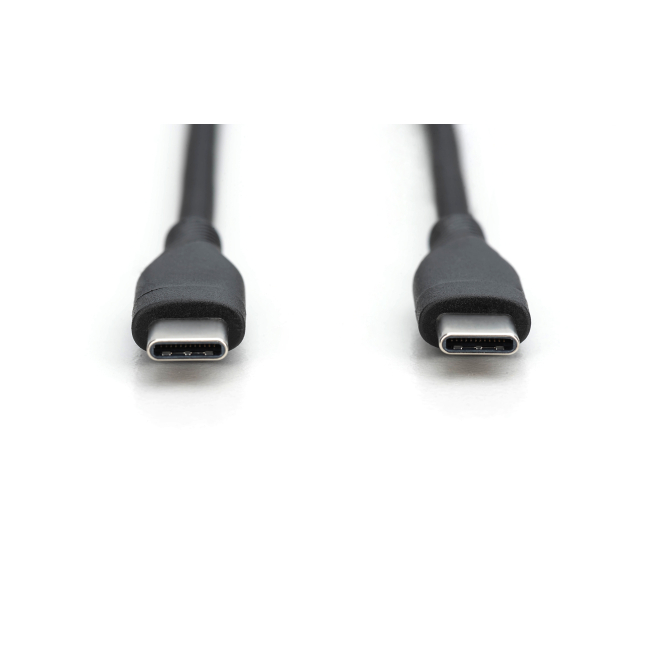 Digitus cable de conexión USB-C de silicona, 2 m, negro uso diario