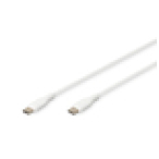 Digitus Cable de conexión USB-C de silicona, 2 m, blanco