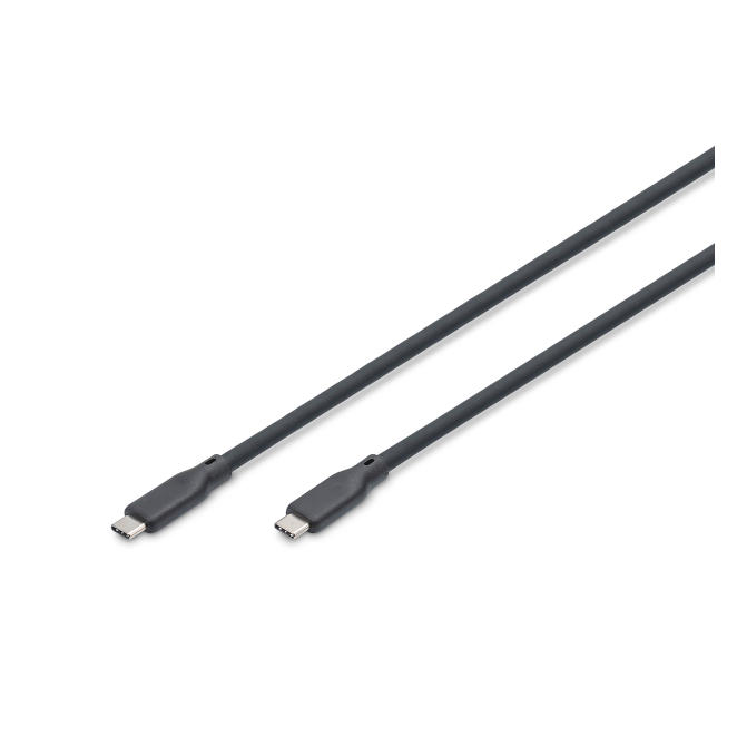 Digitus Cable USB de silicona, USB 40Gbps, 1m, negro