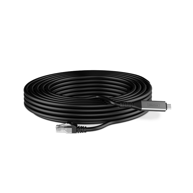 Digitus USB-C 3.2 Gen1 - Cable Ethernet RJ45, 1 Gbit/s, 10 m, uso en laptop