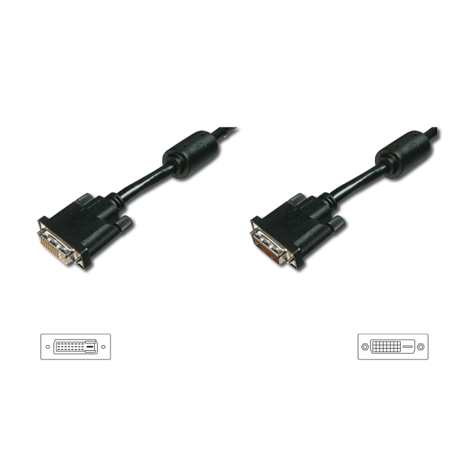 Digitus Cable de extensión DVI mostrando detalle del conector