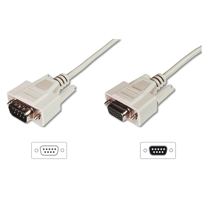 Digitus Cable de extensión Datatransfer, D-Sub9/M - D-Sub9/H