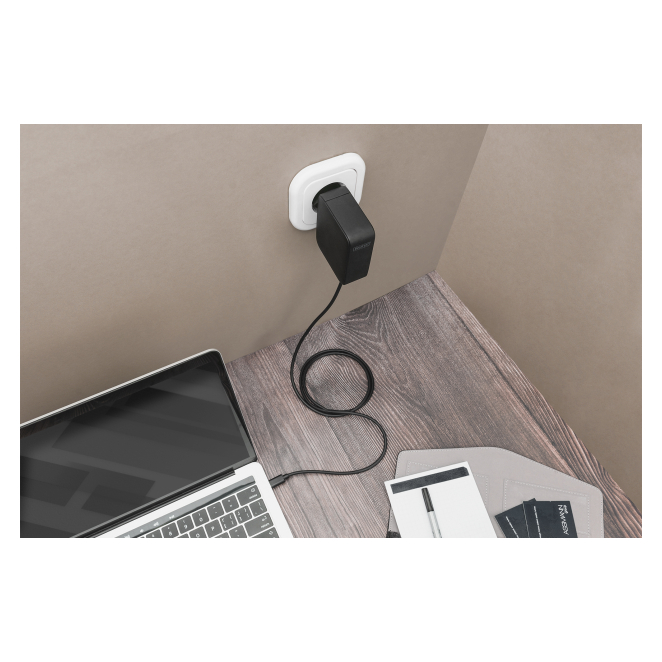 Digitus Cargador USB-C para ordenador portátil, 100W GaN