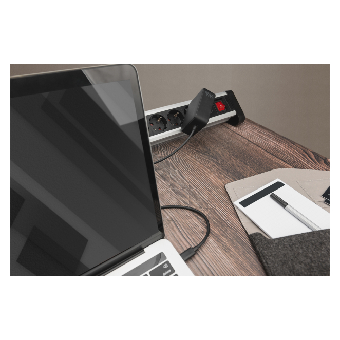 Digitus Cargador USB-C para ordenador portátil, 100W GaN compacto