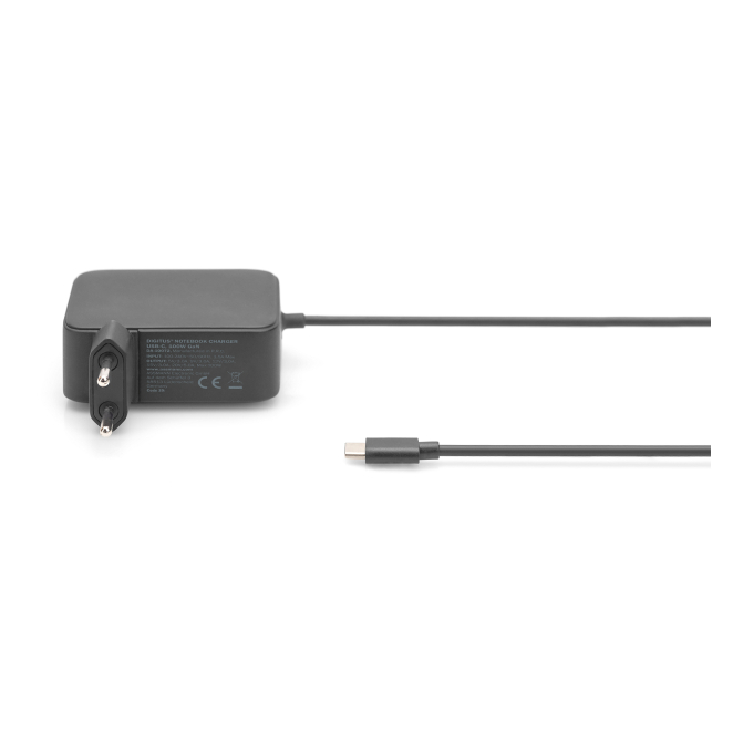 Digitus Cargador USB-C para ordenador portátil, 100W GaN para uso en viajes