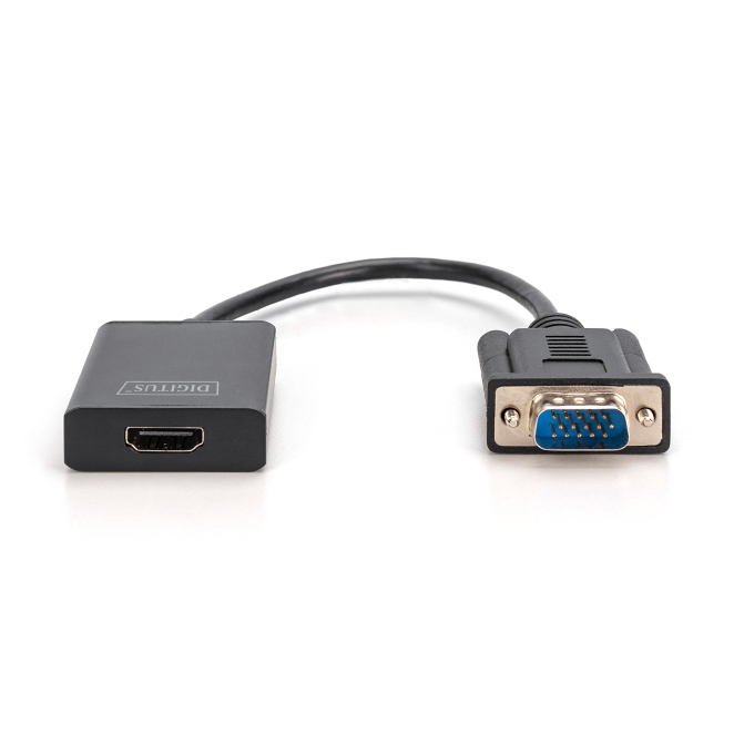 Vista lateral del convertidor VGA - HDMI Digitus