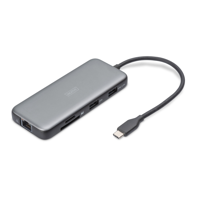 Digitus Estación de acoplamiento USB-C, 7 puertos all ports view