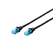 Digitus 0.25m Cat5e U/UTP cable de red Negro 0,25 m U/UTP (UTP)
