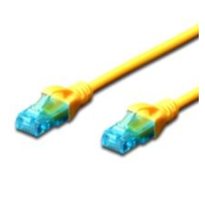 Digitus 0.25m Cat5e U-UTP cable de red Amarillo 0,25 m U/UTP (UTP)