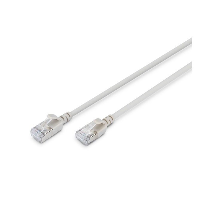 Digitus Cable de interconexión CAT 6A F-FTP Slim, 0,5 m, gris