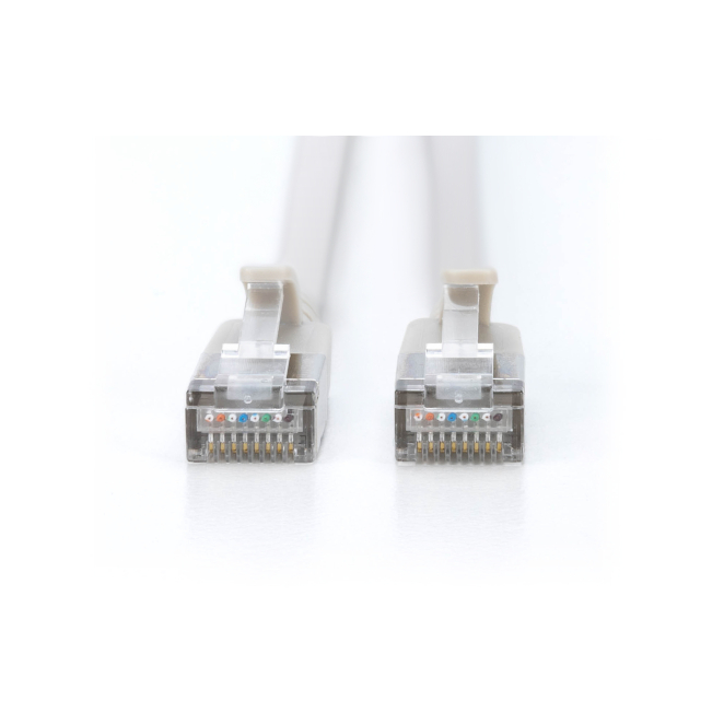 Diseño delgado del Digitus Cable de interconexión CAT 6A F-FTP Slim, 0,5 m, gris