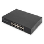 Digitus Conmutador Gigabit de 16 puertos, 19 pulgadas, no gestionado