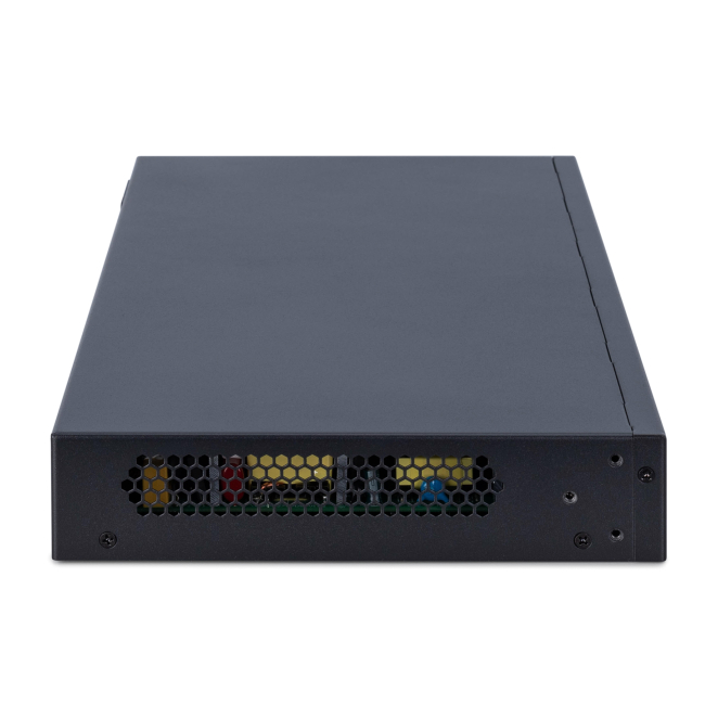 Vista lateral Digitus Inyector PoE+ Ethernet 10G de 16 puertos