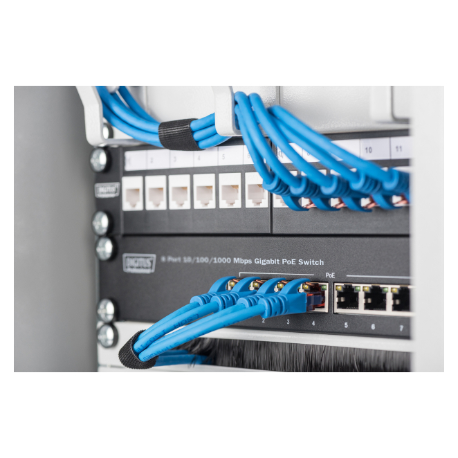Digitus Conmutador PoE Gigabit Ethernet de 10 pulgadas y 8 puertos