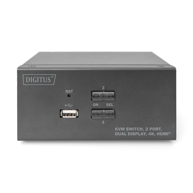 Conmutador KVM Digitus con múltiples puertos