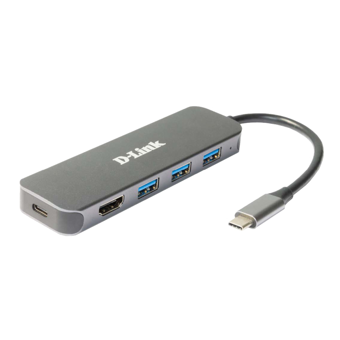 D-Link DUB-2333 base para portátil y replicador de puertos Alámbrico USB Tipo C Gris