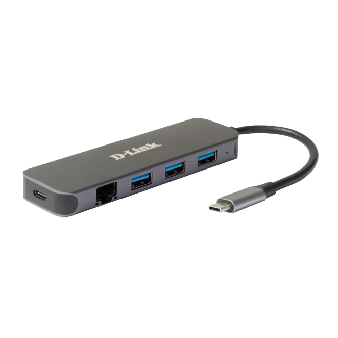 D-Link DUB-2334 base para portátil y replicador de puertos Alámbrico USB Tipo C Gris