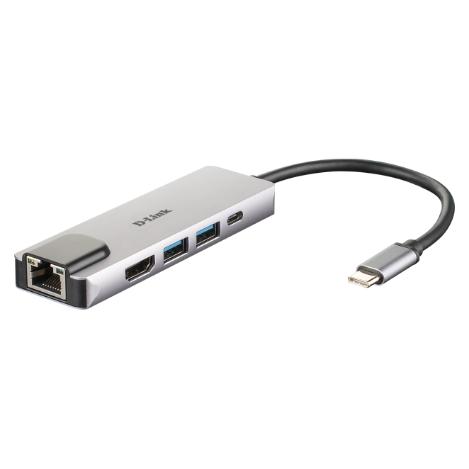 D-Link DUB-M520 base para portátil y replicador de puertos Alámbrico Thunderbolt 3 Aluminio