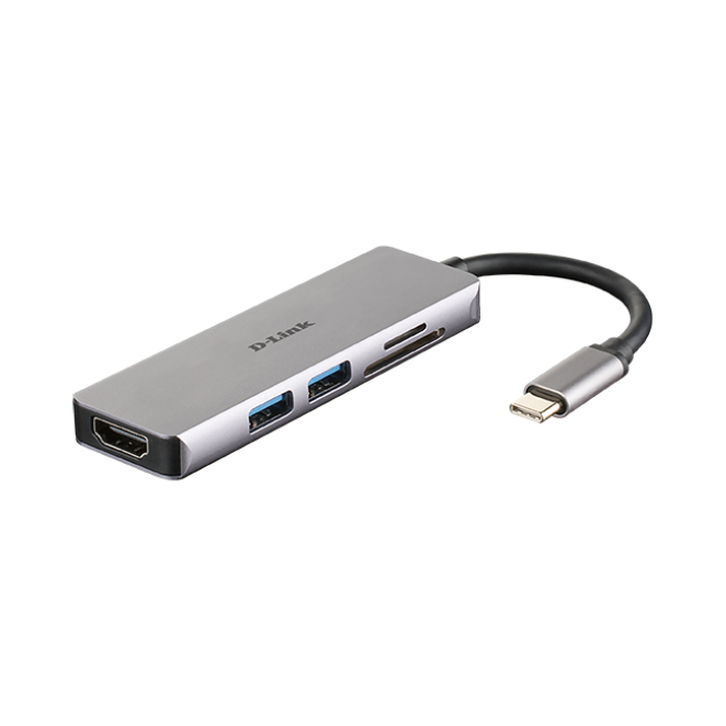 D-Link DUB-M530 base para portátil y replicador de puertos Alámbrico USB 3.2 Gen 1 (3.1 Gen 1) Type-C Aluminio
