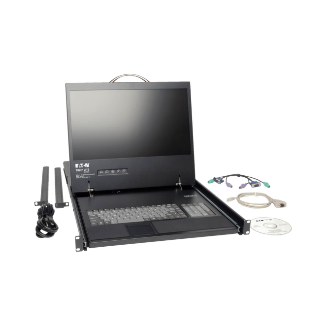 Tripp Lite B070-008-19 KVM de Consola Cat5 Netcommander de 8 Puertos para Instalar en Rack con LCD de 19, eficiencia en gestión de servidores