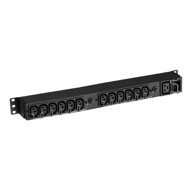 Eaton EFLX12I unidad de distribución de energía (PDU) 13 salidas AC 1U Negro