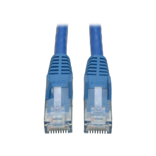 Tripp Lite N201-001-BL Cable Ethernet (UTP) Patch Moldeado Snagless Cat6 Gigabit (RJ45 M/M), Azul, 30.5 cm [1 pie]