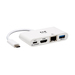 Tripp Lite U444-06N-H4GU-C Adaptador Multipuerto USB-C, 4K HDMI, Puerto USB-A, GbE y Carga PD, HDCP, Blanco