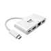 Tripp Lite U444-06N-HGU-C Adaptador Multipuerto USB-C con HDMI, Puerto USB 3.0, GbE, Carga PD de 60W, HDCP, Blanco