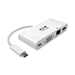 Tripp Lite U444-06N-VGU-C Adaptador Multipuerto USB-C, VGA, Puerto USB-A, GbE, Carga PD, Blanco