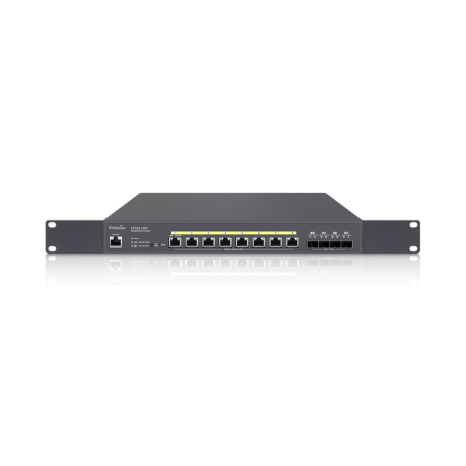 EnGenius ECS5512FP switch Gestionado L2+ 10G Ethernet (100/1000/10000) Energía sobre Ethernet (PoE) Negro