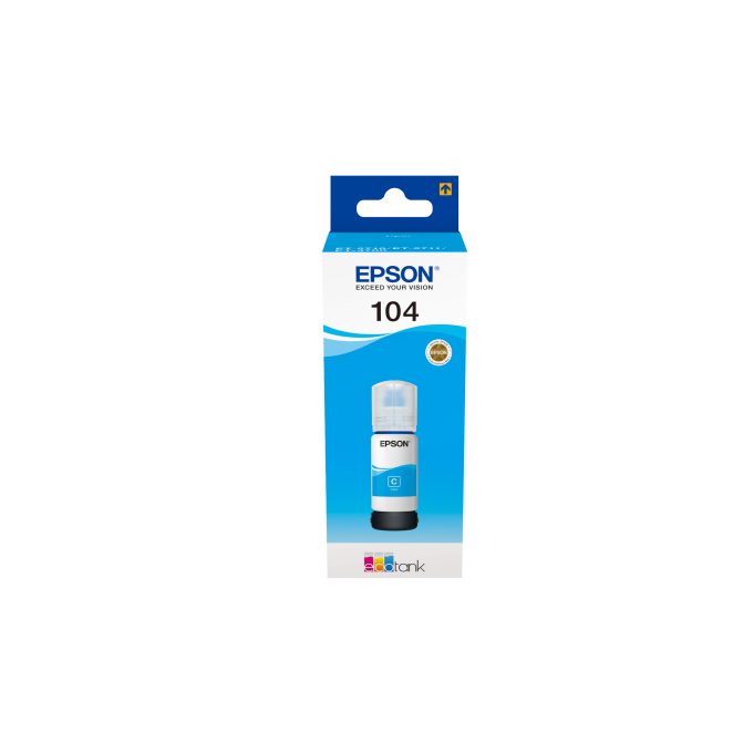 Epson 104 EcoTank Cyan ink bottle