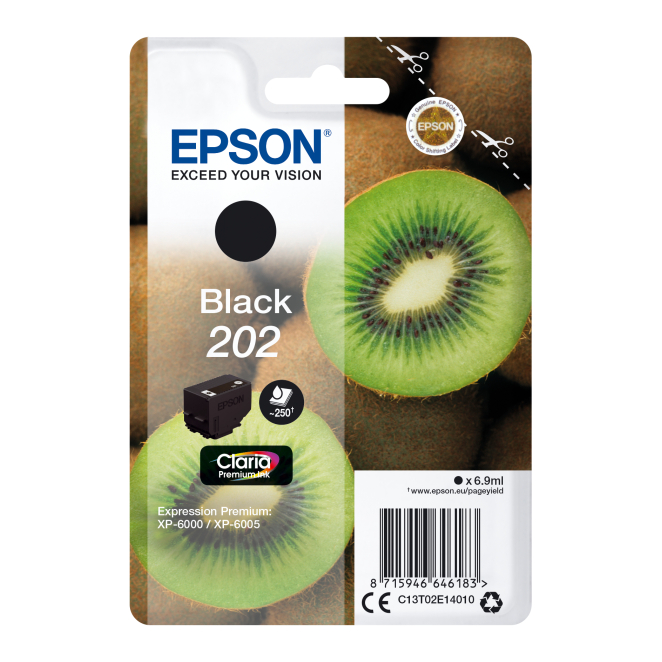 Epson Kiwi Singlepack Black 202 Claria Premium Ink