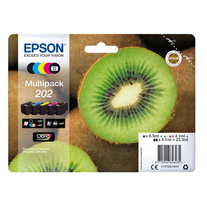 Epson Kiwi Multipack 5-colours 202 Claria Premium Ink