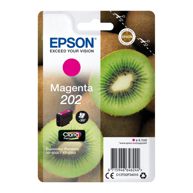 Epson Kiwi Singlepack Magenta 202 Claria Premium Ink