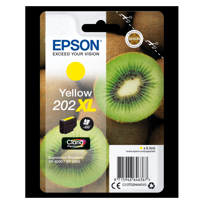 Epson Kiwi Singlepack Yellow 202XL Claria Premium Ink