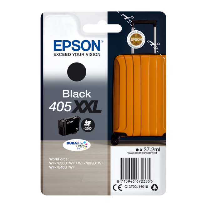 Epson Singlepack Black 405XXL DURABrite Ultra Ink