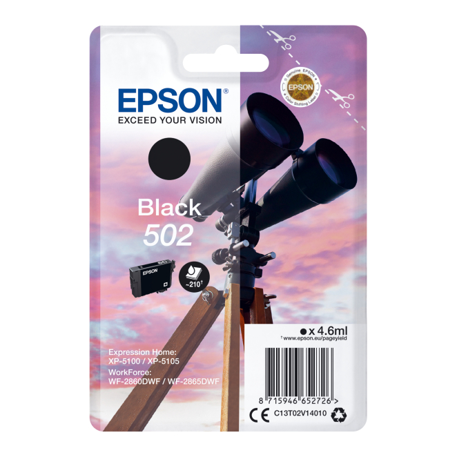 Epson Singlepack Black 502 Ink