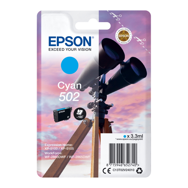 Epson Singlepack Cyan 502 Ink