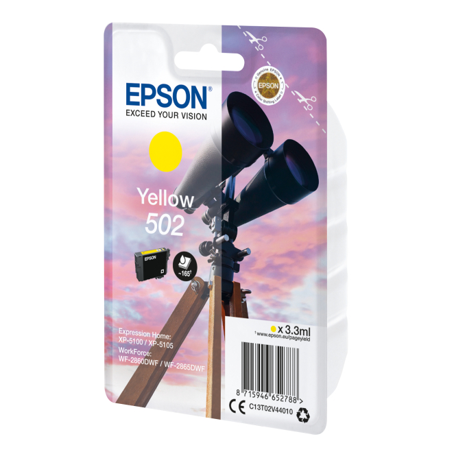 Epson Singlepack Yellow 502 - Empaque del Producto
