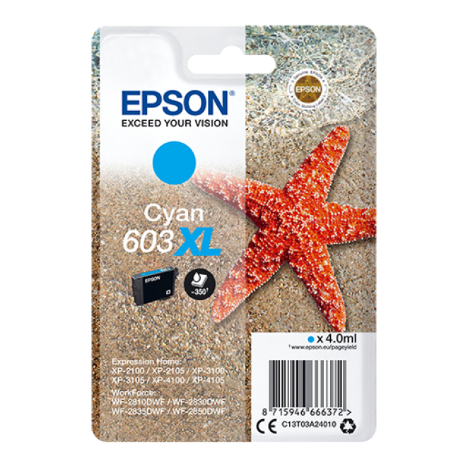 Epson Singlepack Cyan 603XL Ink
