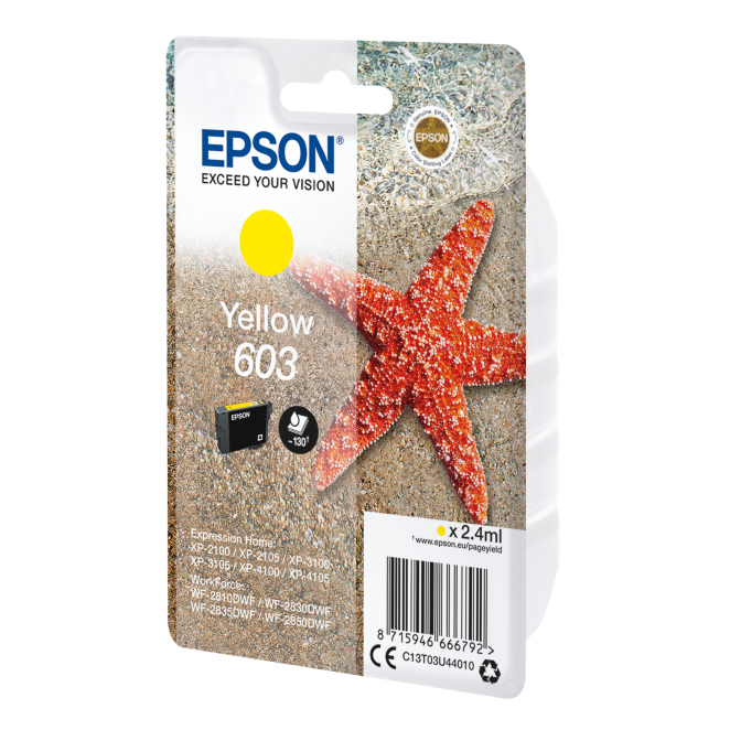 Epson Singlepack Yellow 603 Ink: cartucho de tinta