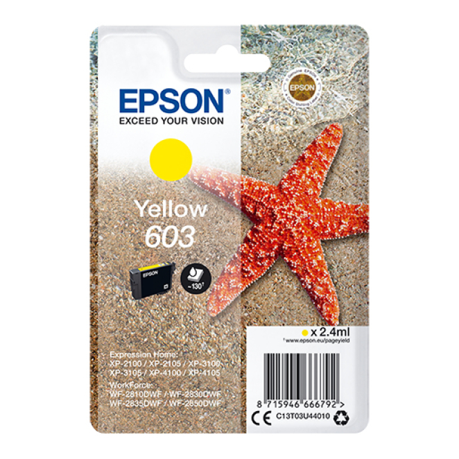 Epson Singlepack Yellow 603 Ink