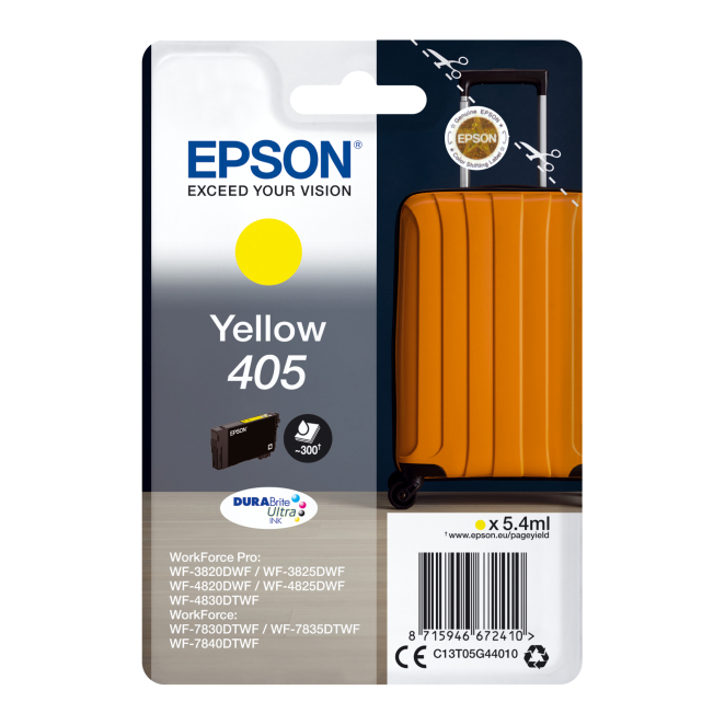 Epson Singlepack Yellow 405 DURABrite Ultra Ink