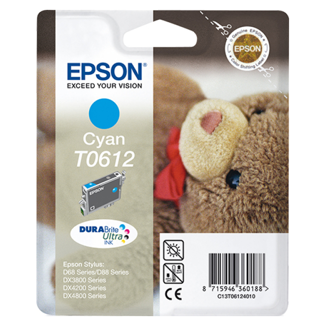 Epson Teddybear Cartucho T0612 cian