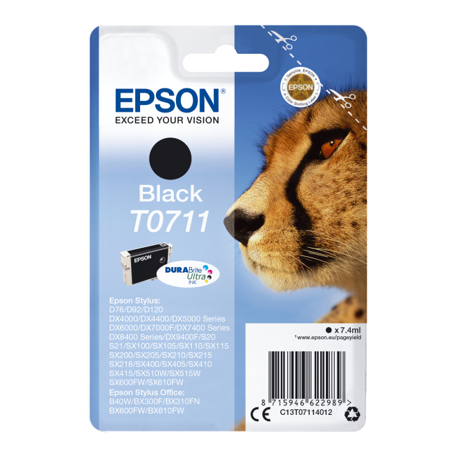 Epson Cartucho T0711 negro (etiqueta RF)
