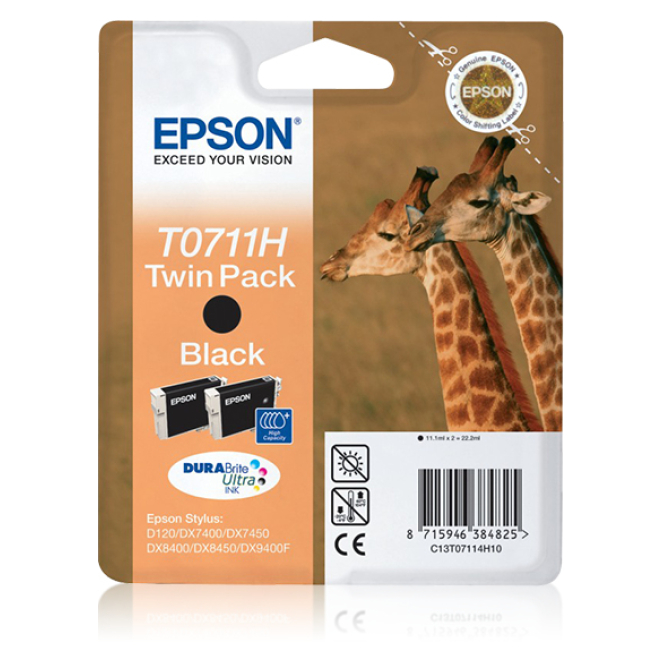 Epson Giraffe Doble cartucho T0711H (etiqueta RF)