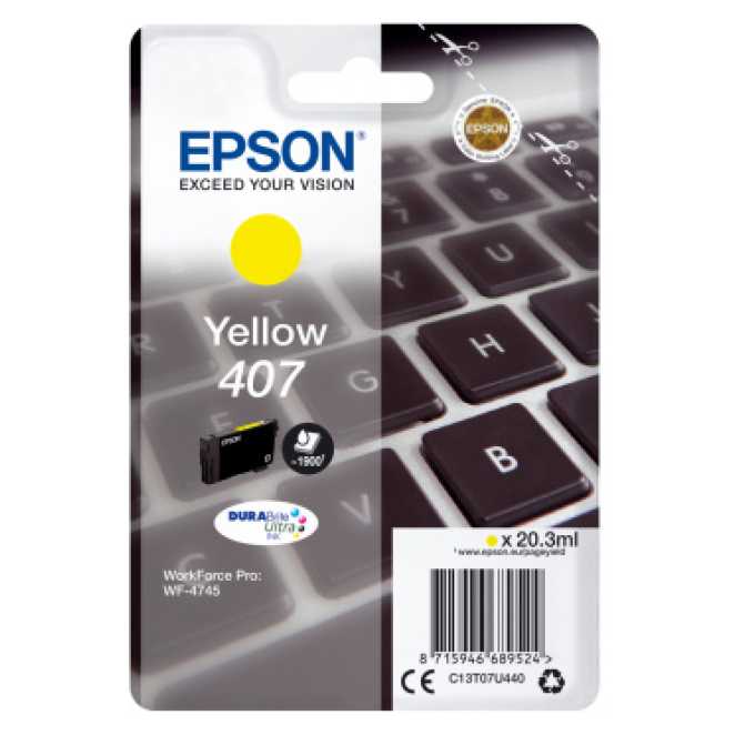 Epson WF-4745 cartucho de tinta 1 pieza(s) Original Alto rendimiento (XL) Amarillo