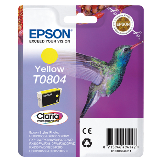 Epson Hummingbird Cartucho T0804 amarillo